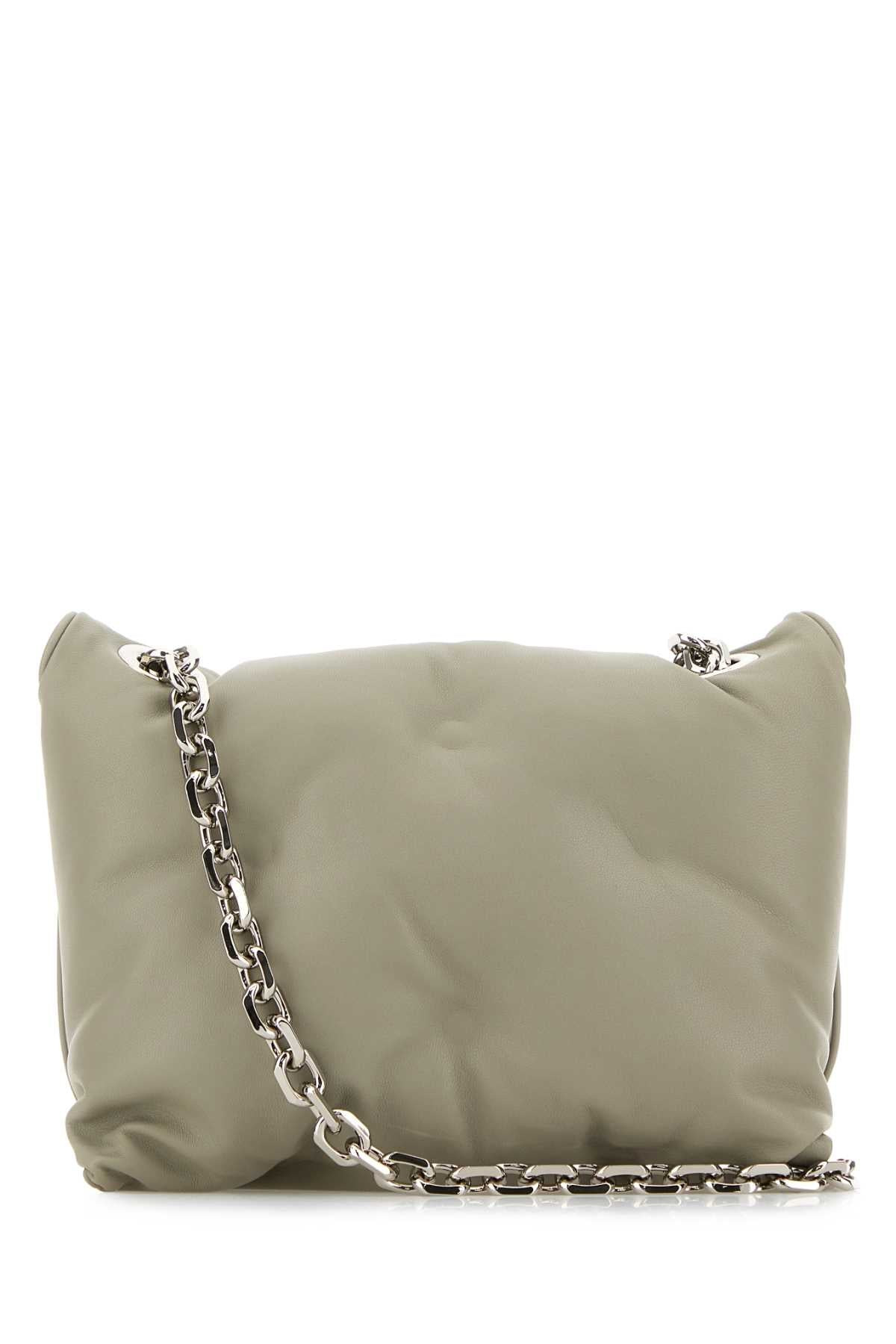 Maison Margiela Women Light Grey Nappa Leather Small Glam Slam Flap Crossbody Bag - 3