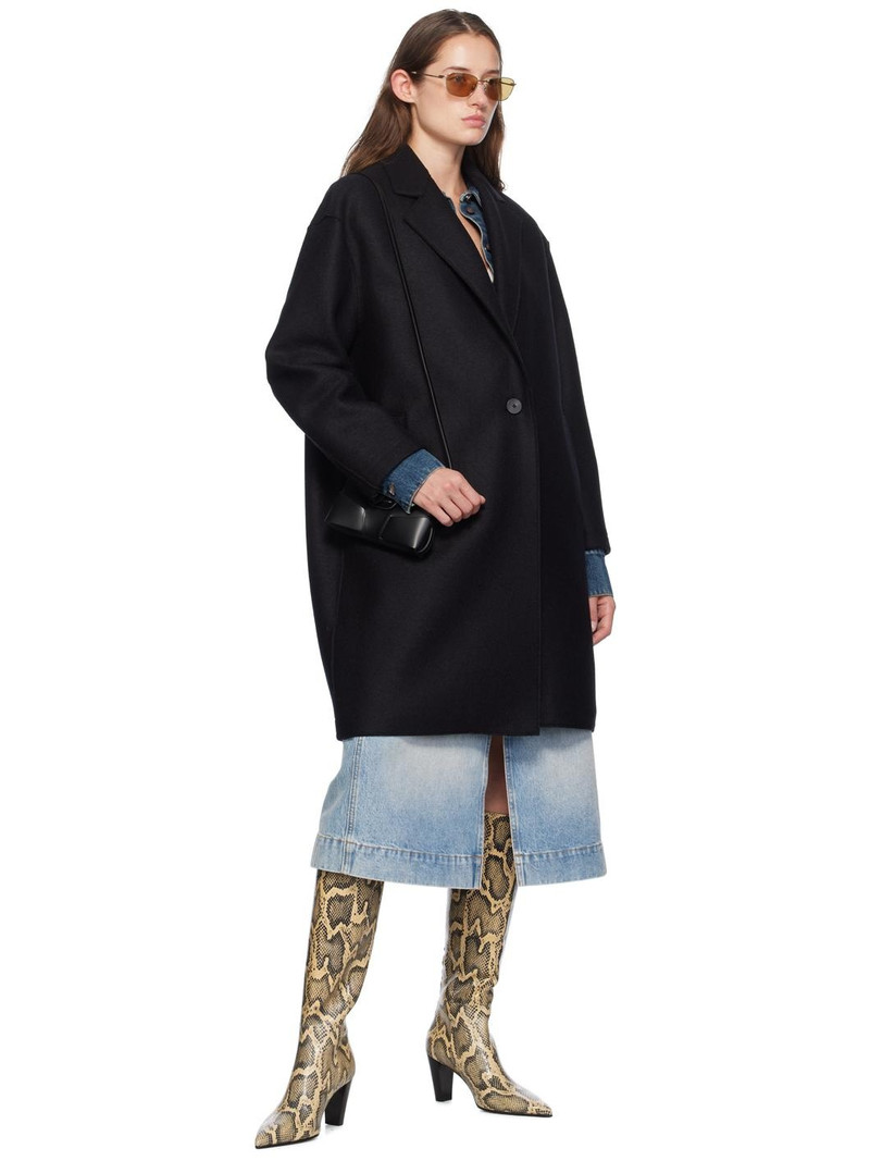 Harris Wharf London Black Oversized Coat outlook