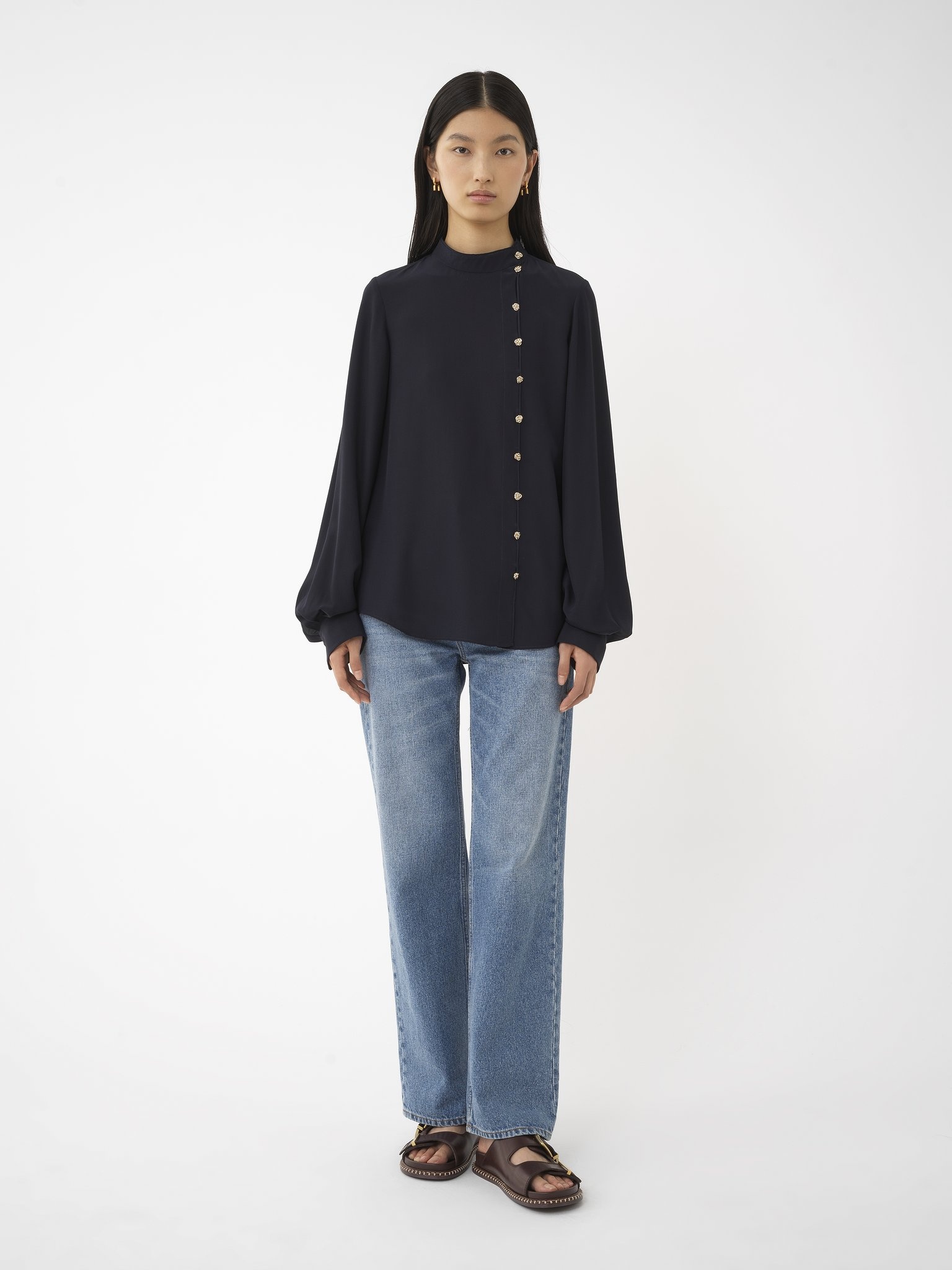 EMBELLISHED OFFICER BLOUSE - 3