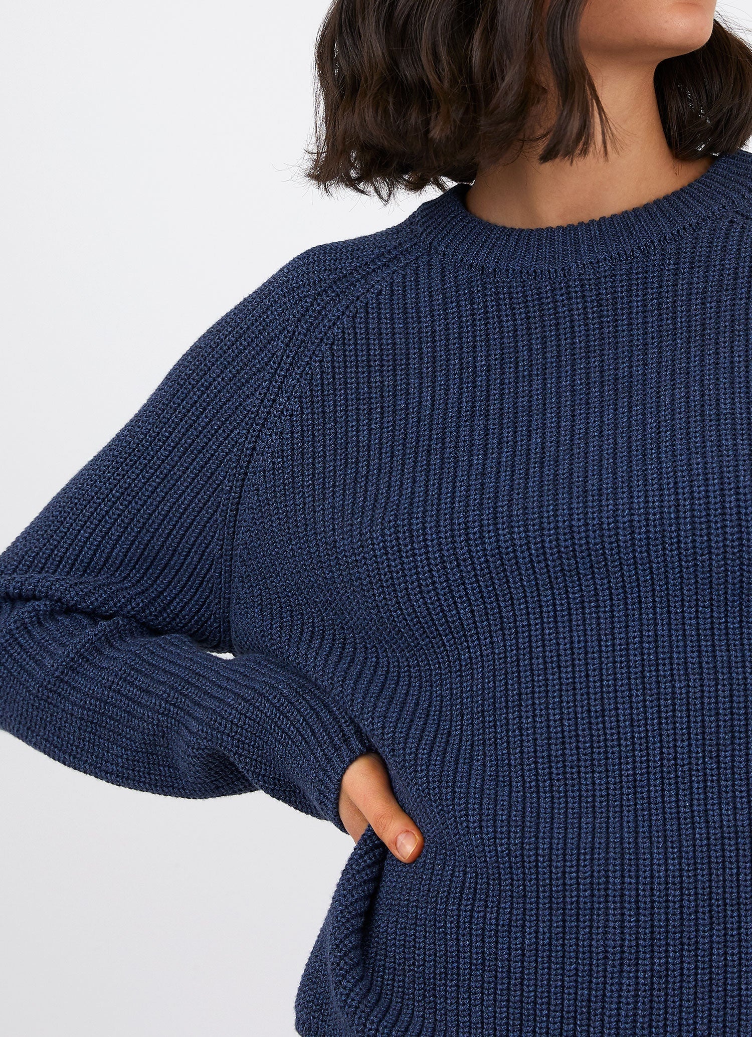 Cotton Boxy Crew Neck Jumper - 1