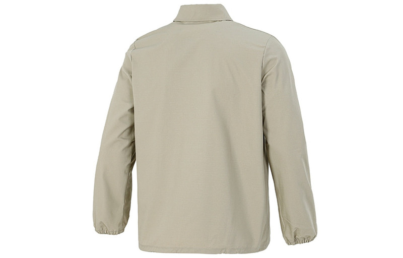 PUMA PUMA Embroidered Small Label Solid Color Logo Sports Woven Jacket Khaki 532172-42 outlook