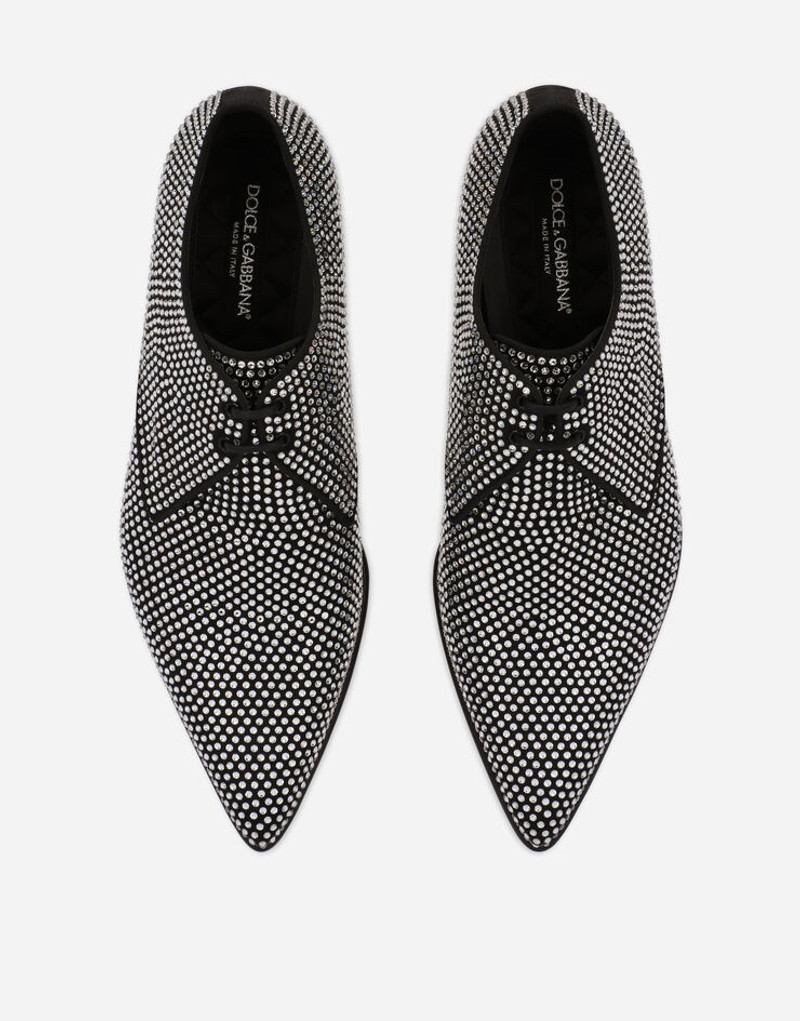 Derby shoes with fusible rhinestones 4