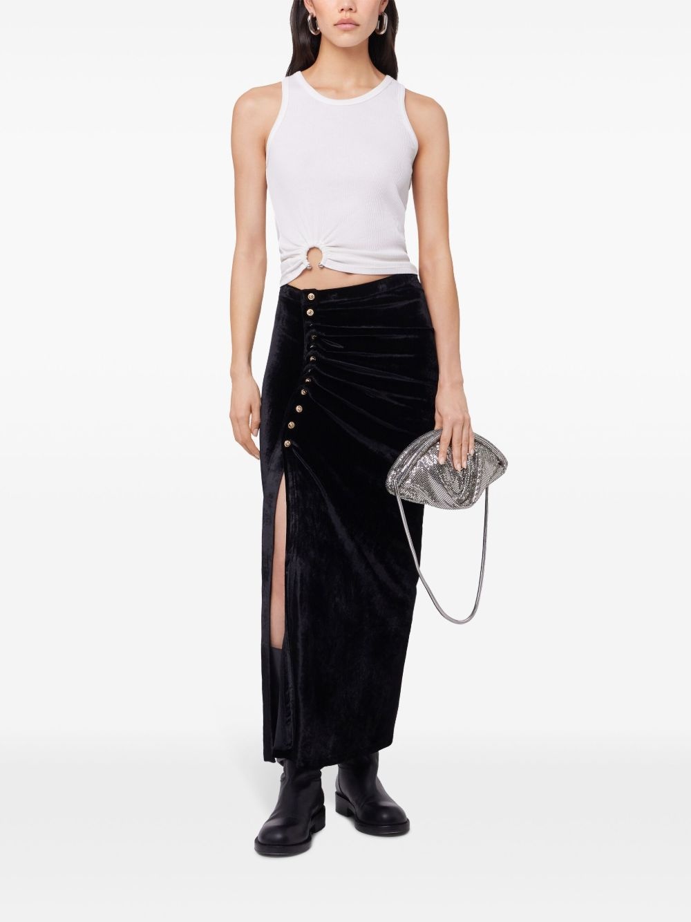 velvet maxi skirt - 2