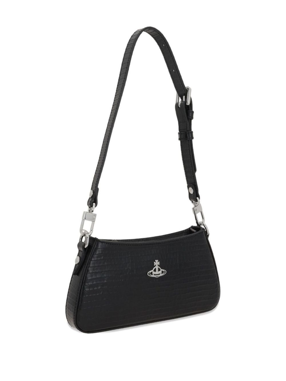 Tasha crocodile-embossed shoulder bag - 3