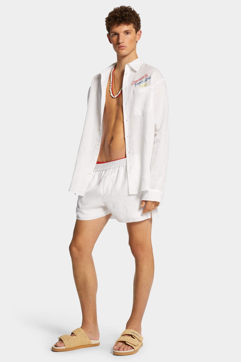 SUMMER LOVERS LINEN SHORTS - 6