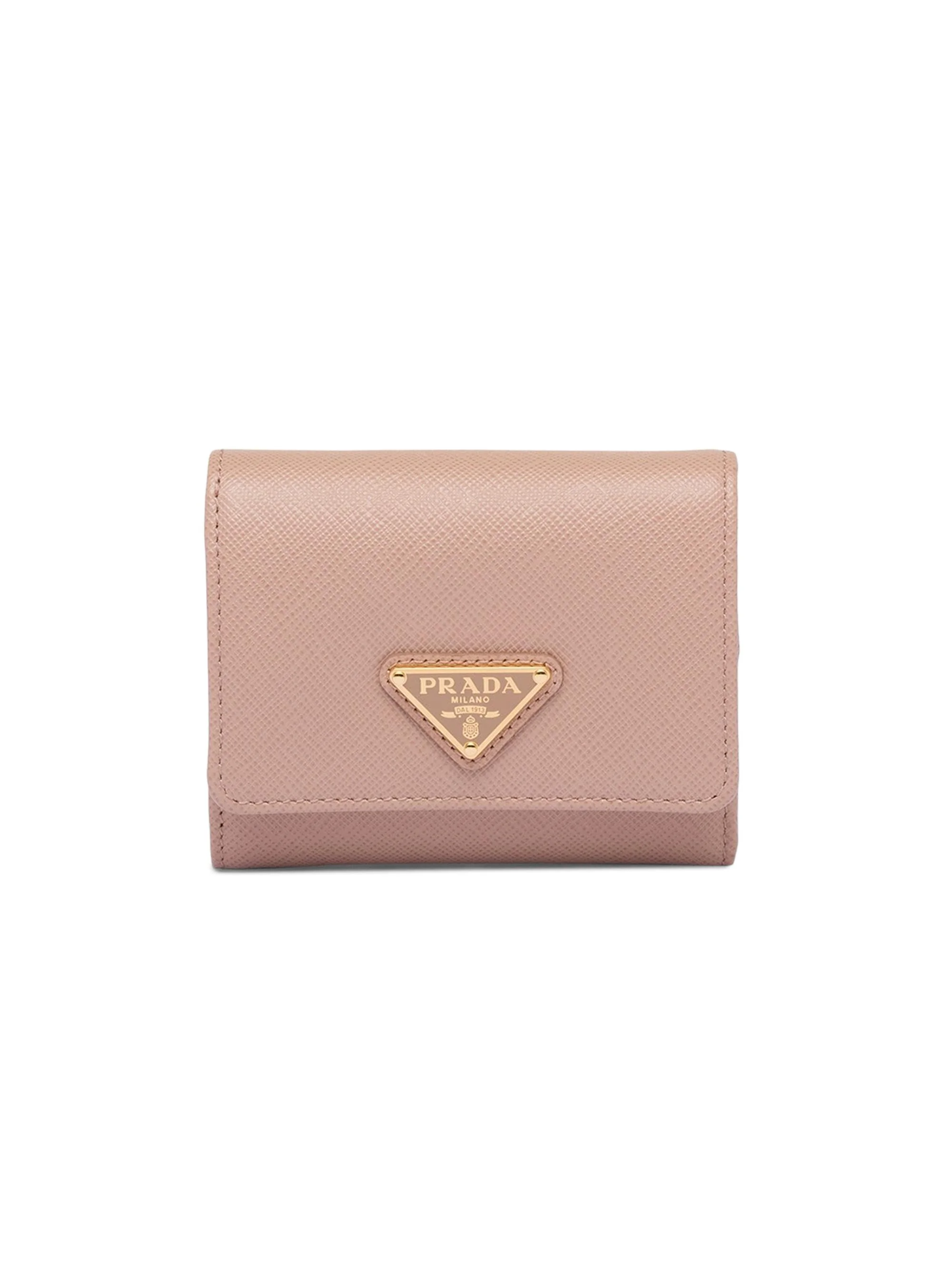 Women's Small Saffiano Leather Wallet - Beige - 1