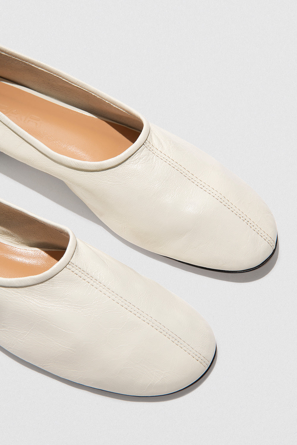 Prudence Limewash Creased Leather Ballet Flat - 3
