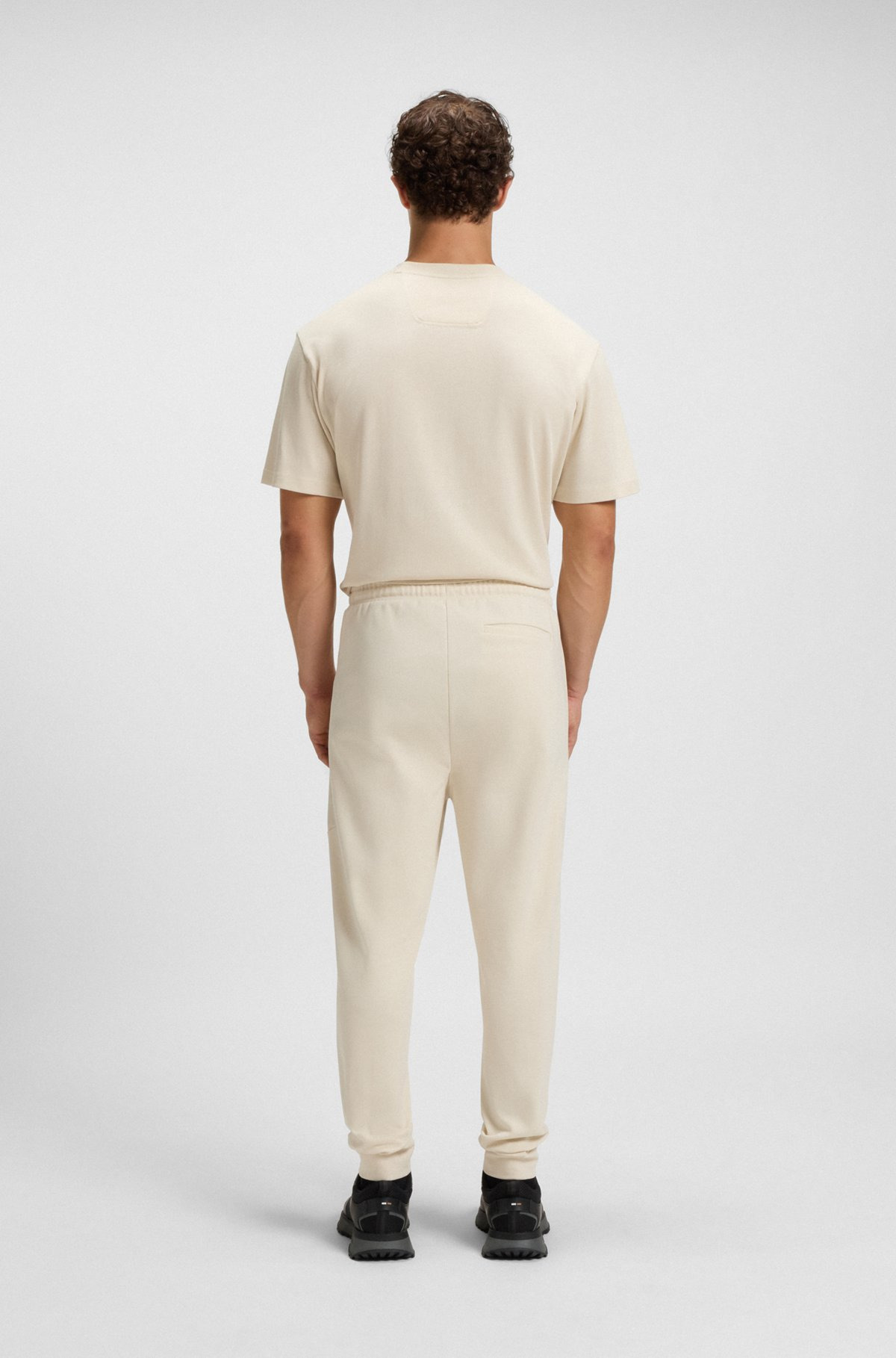 COTTON-BLEND TRACKSUIT BOTTOMS WITH DOUBLE B MONOGRAM - 5