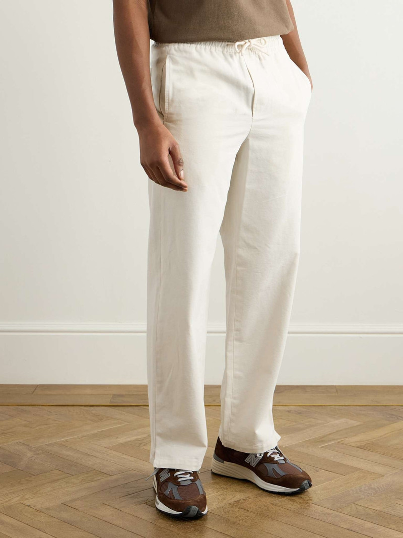 Vincent Straight-Leg Cotton-Canvas Drawstring Trousers 3