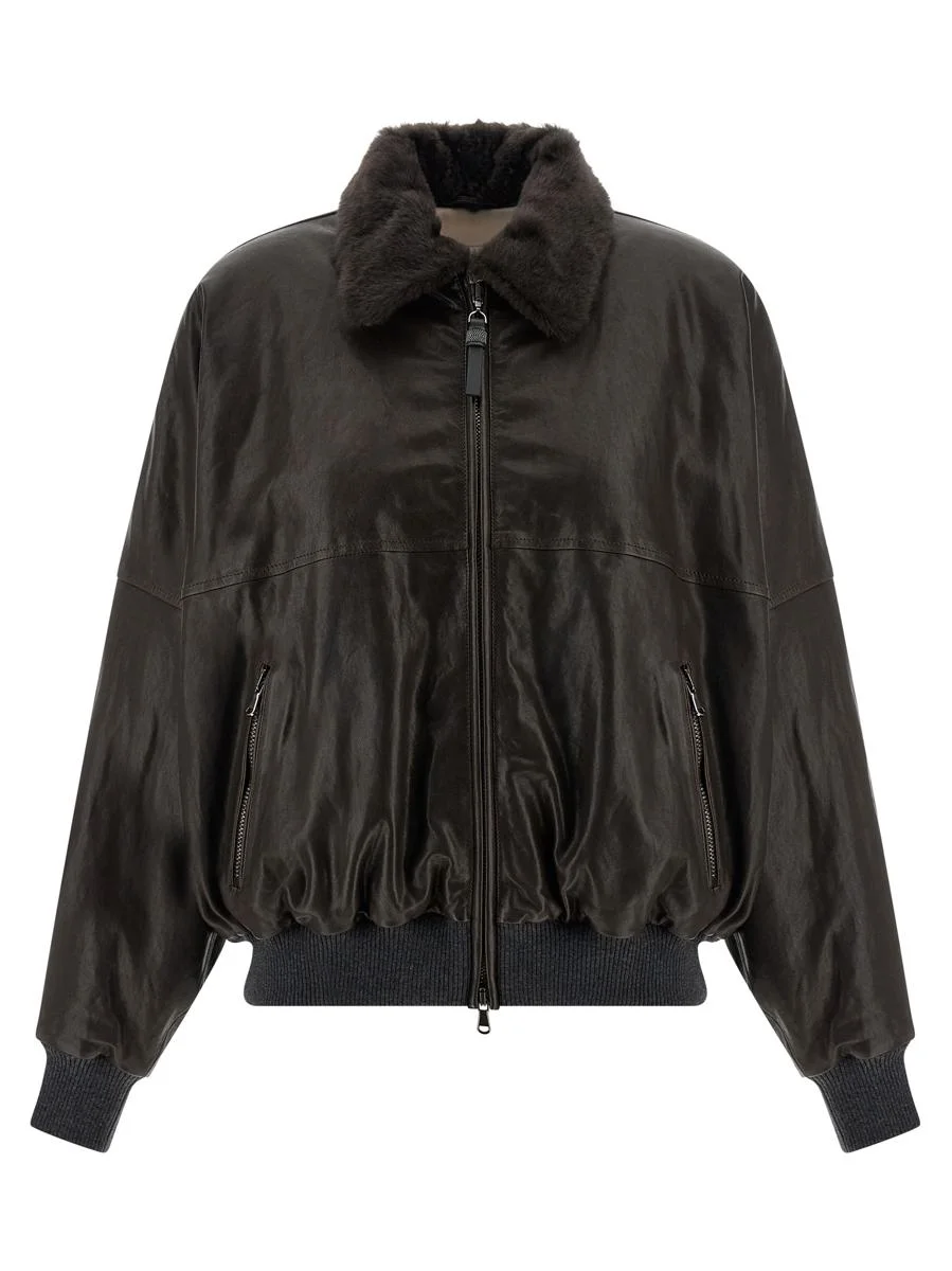 Brunello Cucinelli 'Aviator' Bomber Jacket - 1