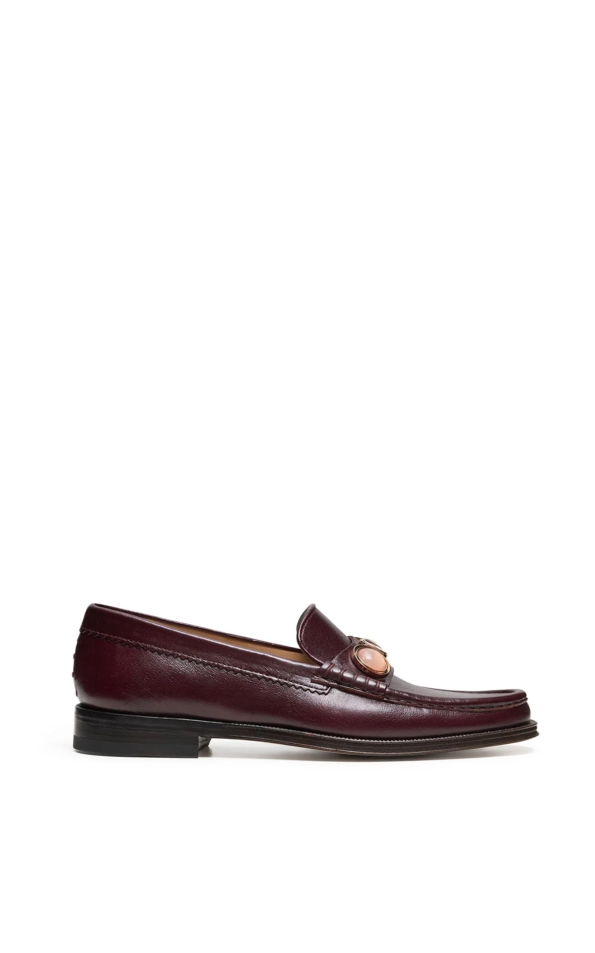 Melchora Stone Loafer in Bordeaux Leather - 1