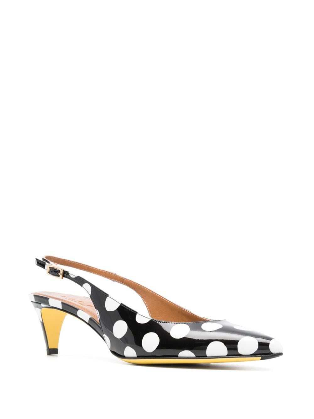 55mm polka dot slingback pumps - 2