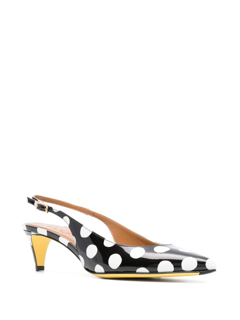 Marni 55mm polka dot slingback pumps outlook