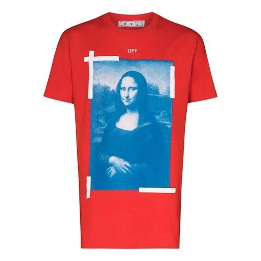 OFF-WHITE Mona Lisa Oversized T-Shirt Red - 1