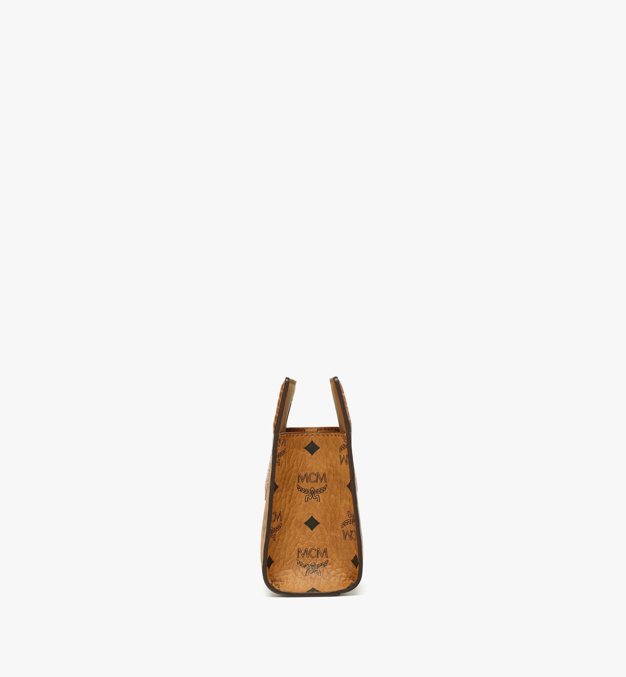 Diamond Tote in Visetos and Croco-Embossed Leather - 3