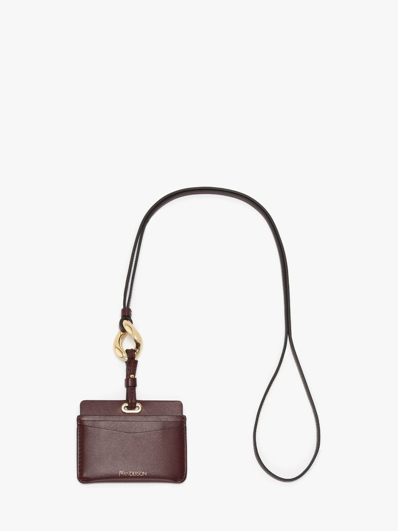 LEATHER CARDHOLDER WITH CHAIN LINK STRAP 1
