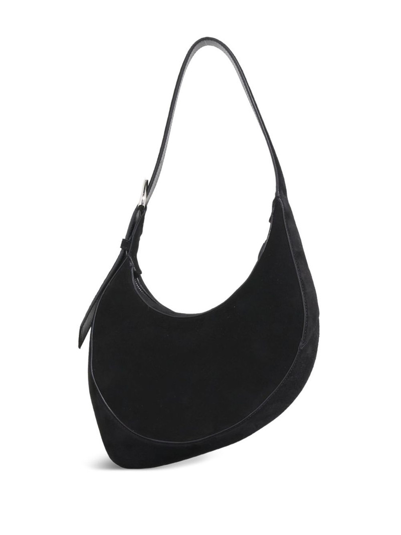 MUGLER crescent suede shoulder bag outlook