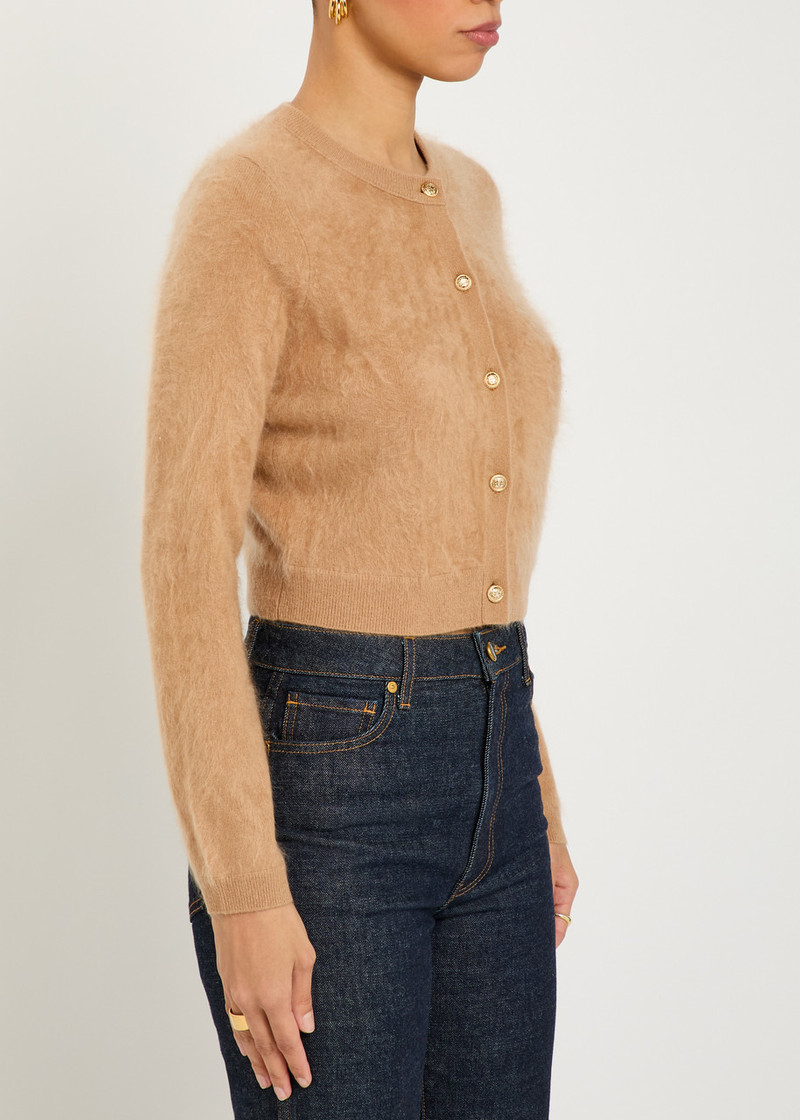 Alice + Olivia Alice + Olivia Dollie Brushed Cashmere-blend Cardigan outlook