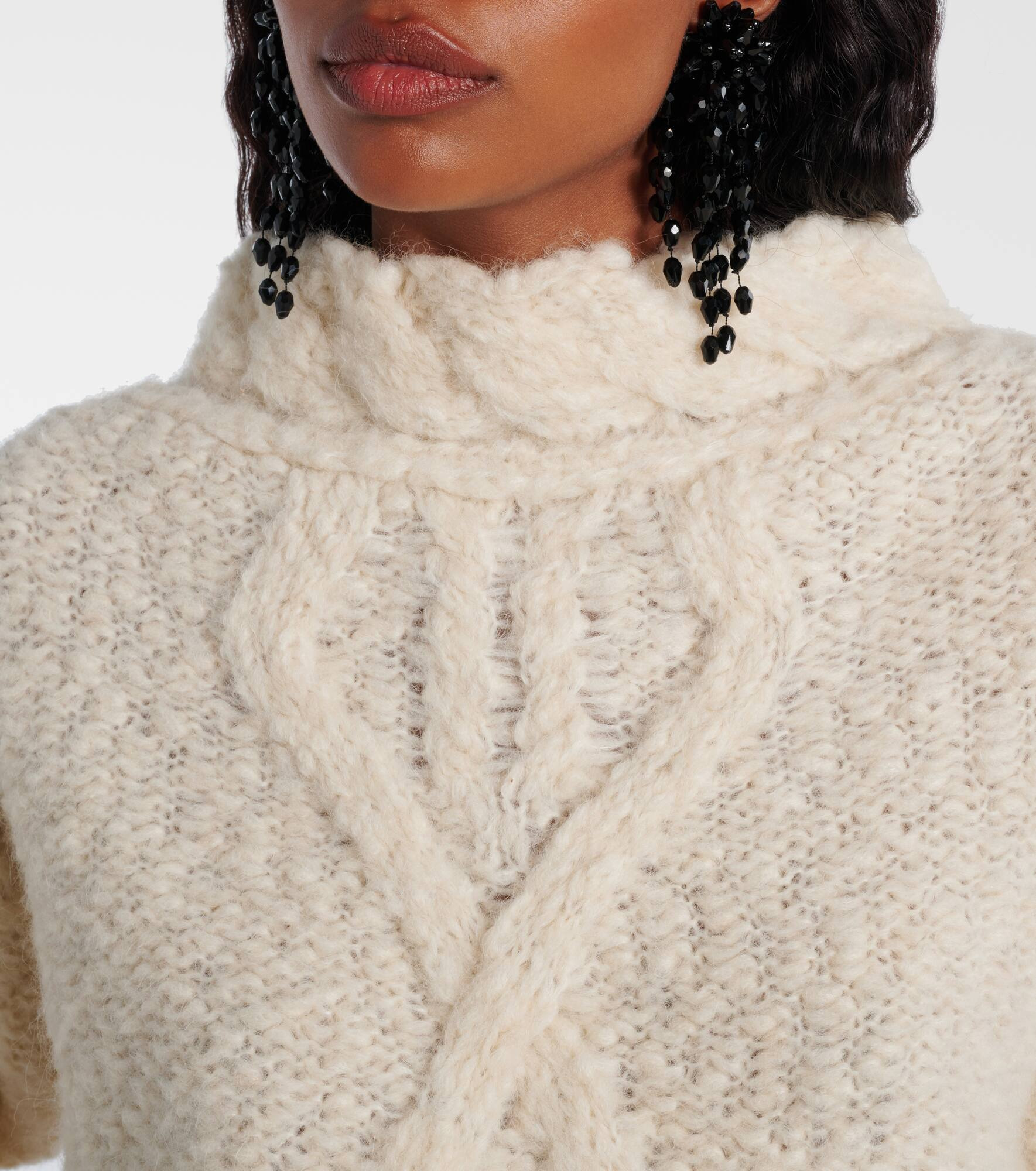 Romane cable-knit turtleneck sweater - 4