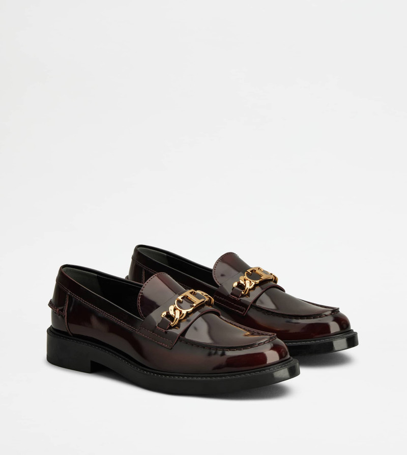 Tod's LOAFERS IN LEATHER - BURGUNDY outlook