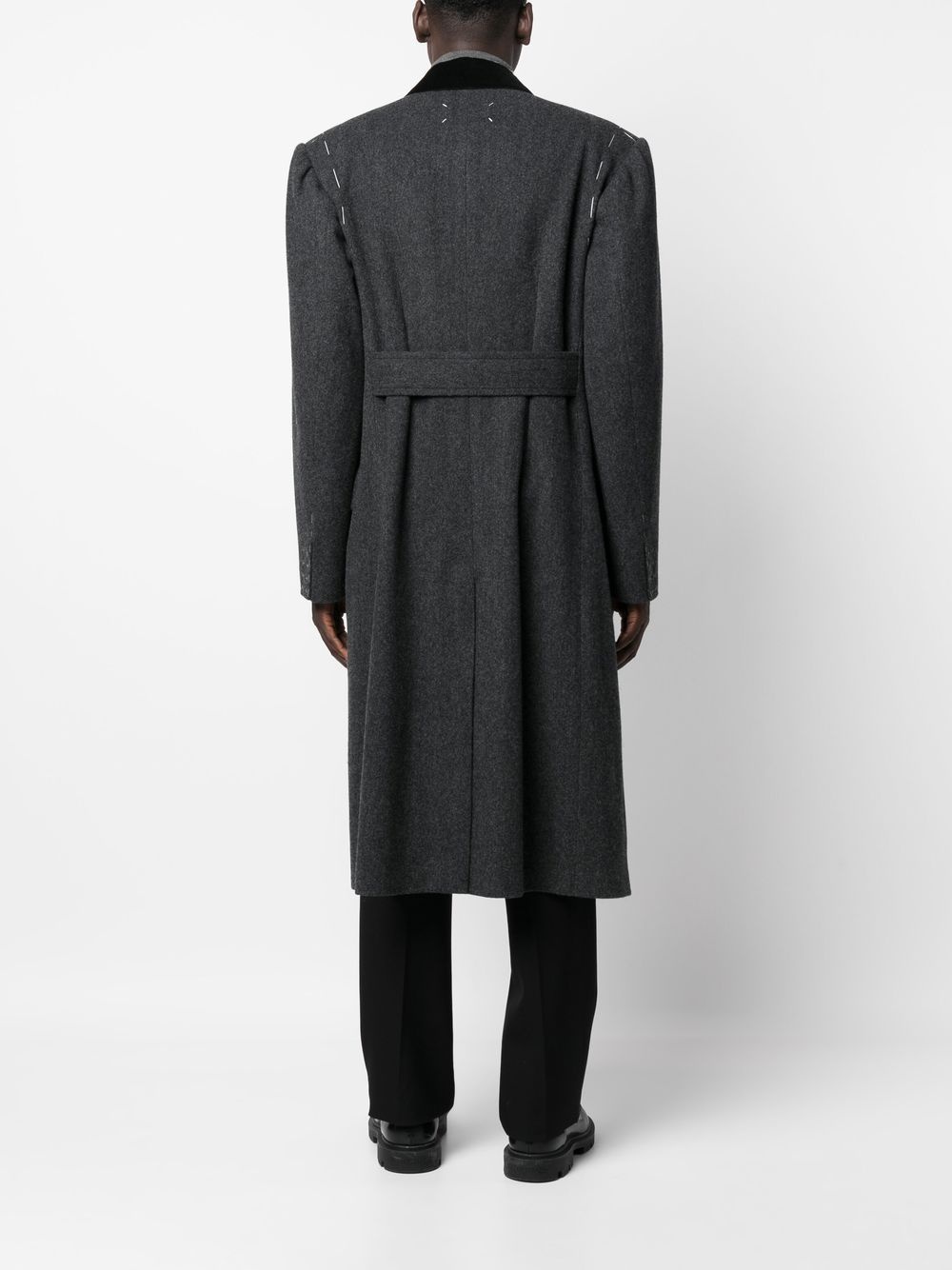 double-breasted wool coat - 5