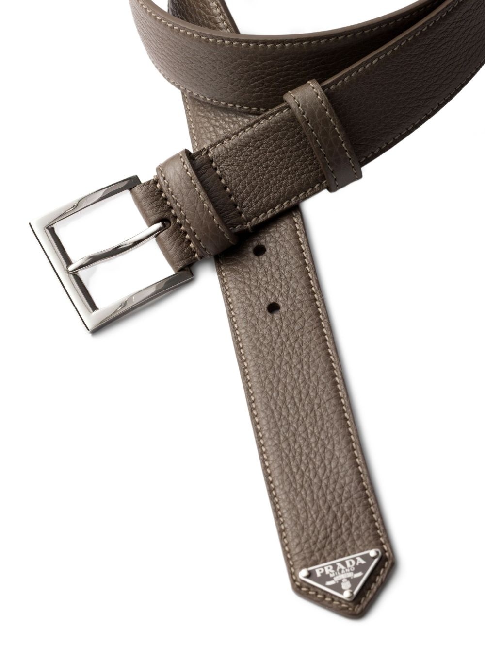 grained-leather belt - 2