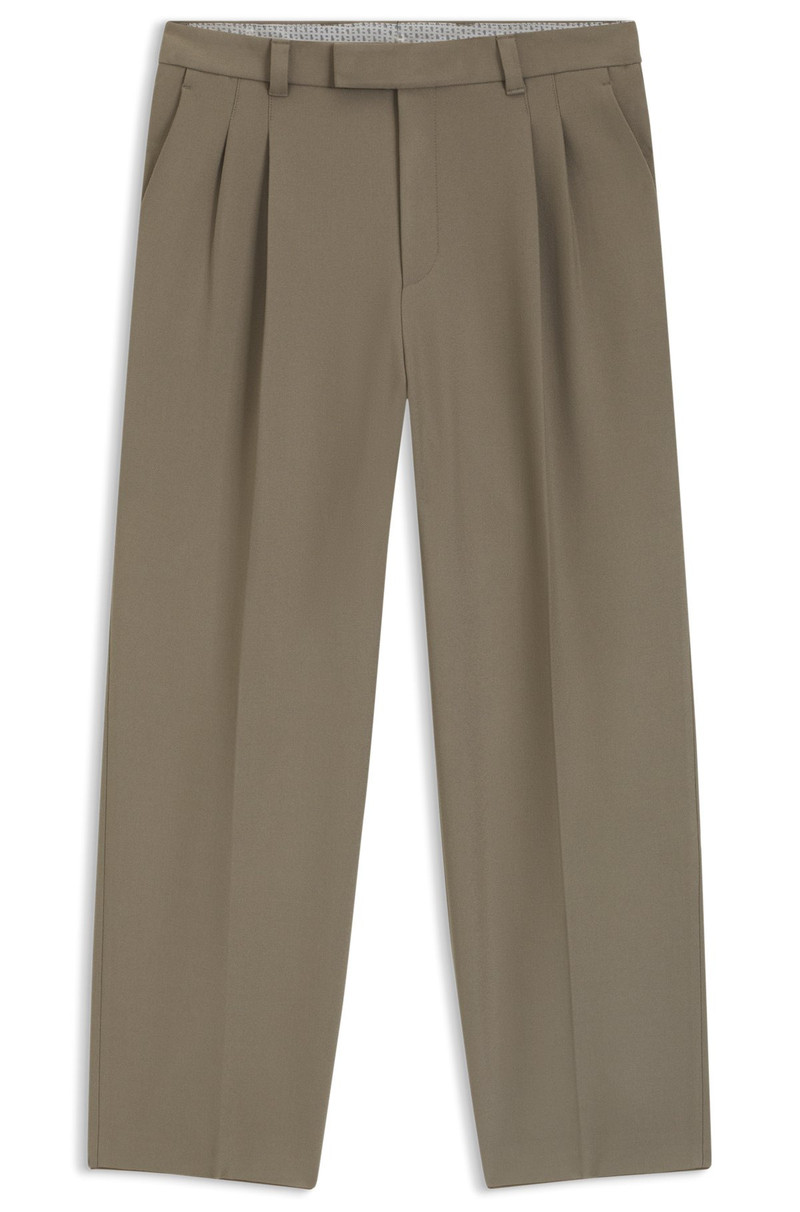 RELAXED-FIT TROUSERS WITH DOUBLE PLEAT 1