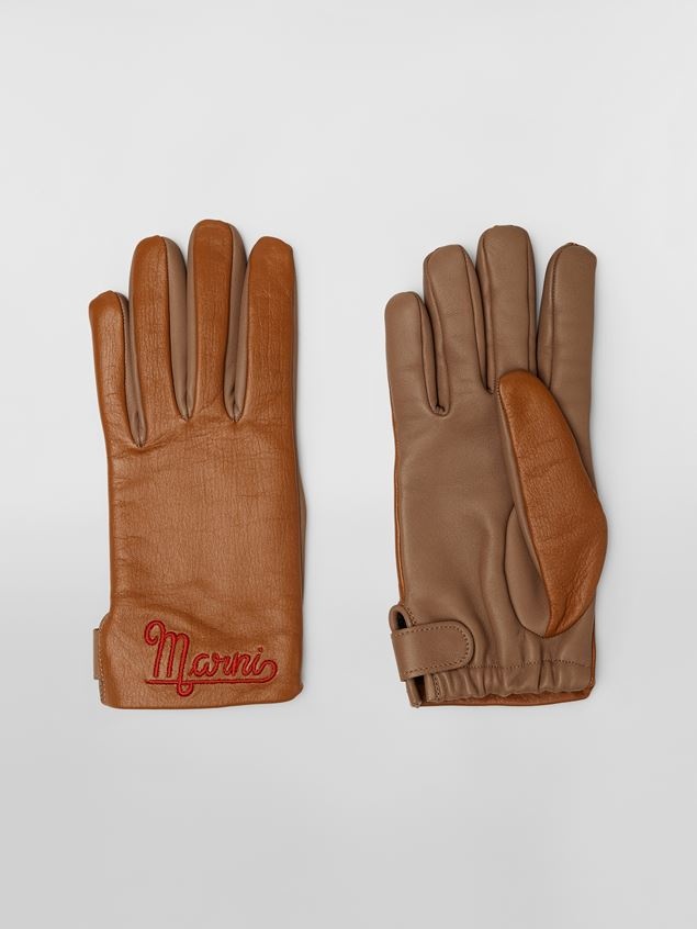 SOFT SHINY NAPPA LEATHER GLOVES - 1