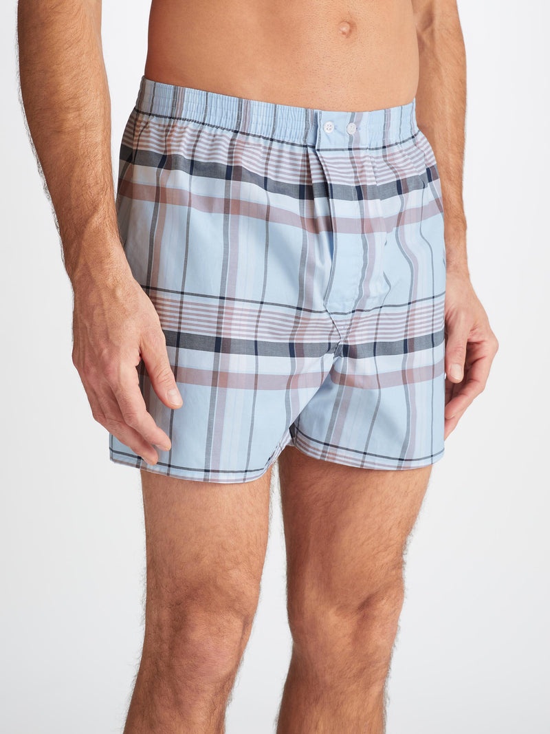 Men's Classic Fit Boxers Barker 38 Cotton Blue - 5