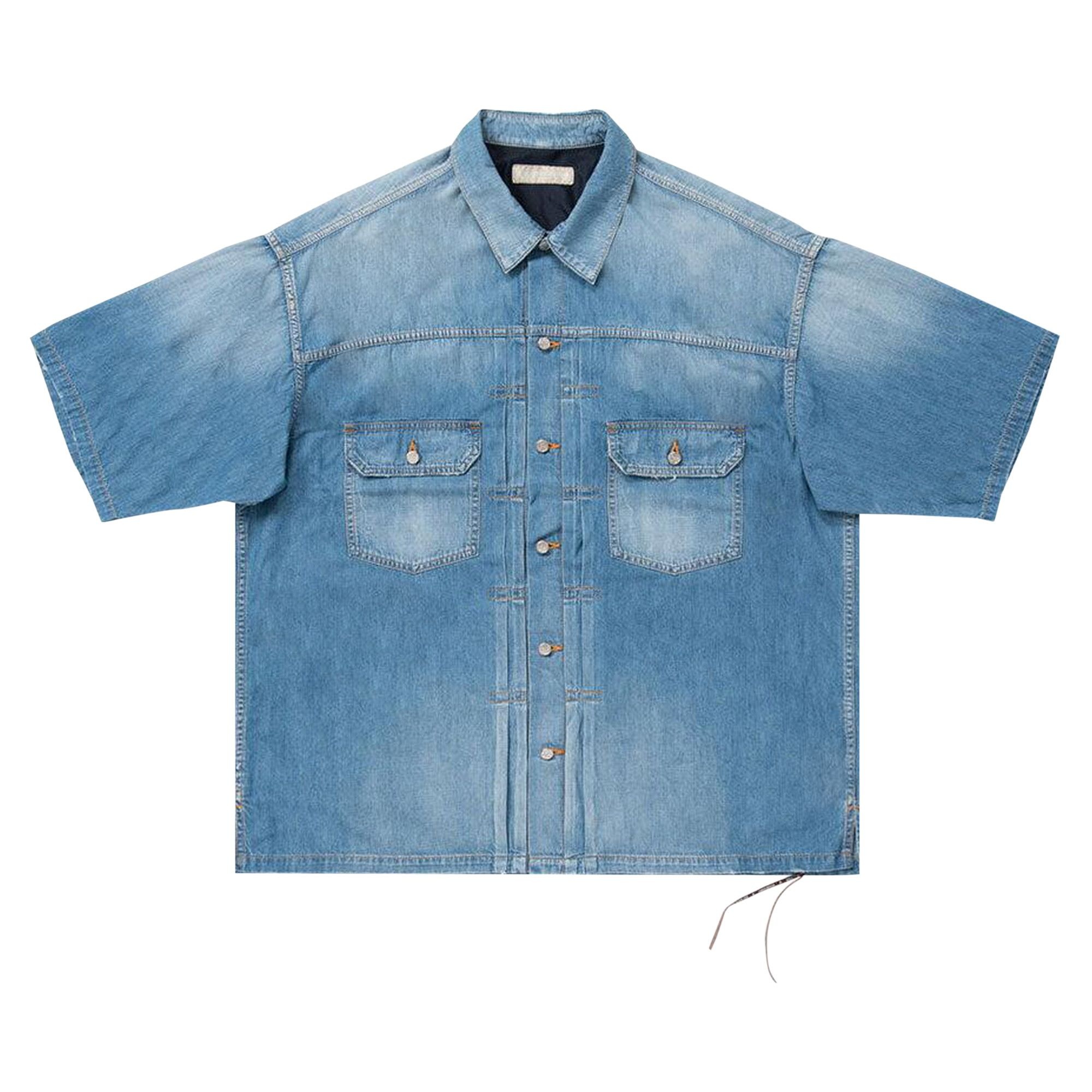 Mastermind World 2nd Short-Sleeve Denim Shirt 'Indigo' - 1