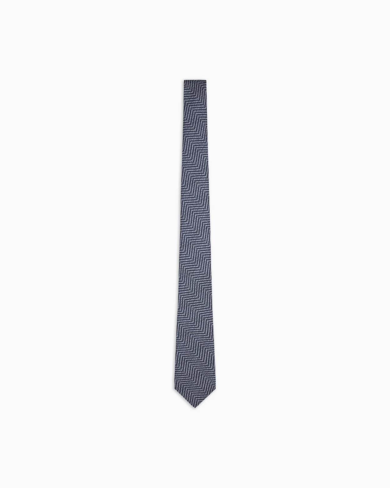 ASV SILK TIE WITH CHEVRON PRINT - 1