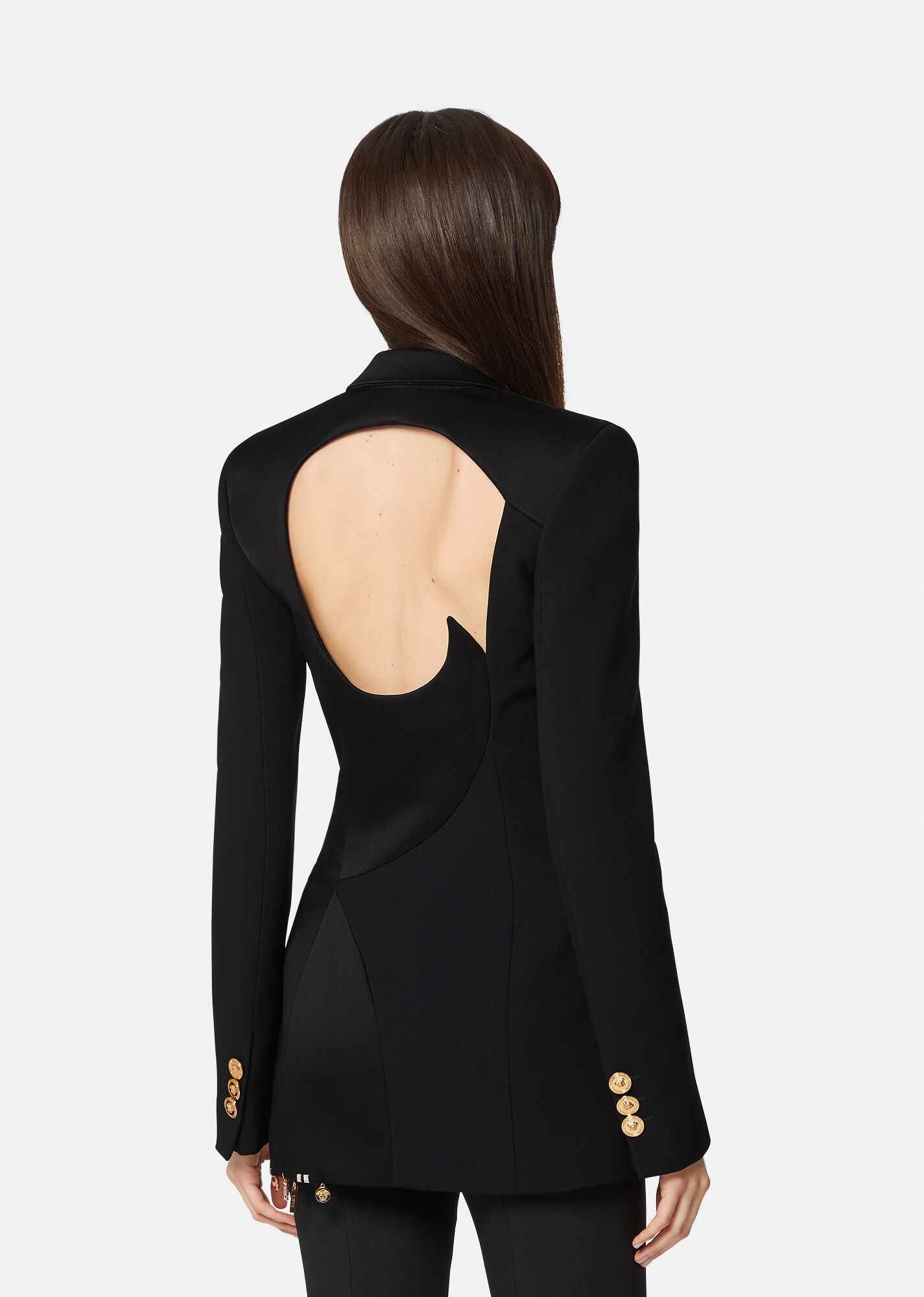 Charm-Embellished Satin Blazer - 3