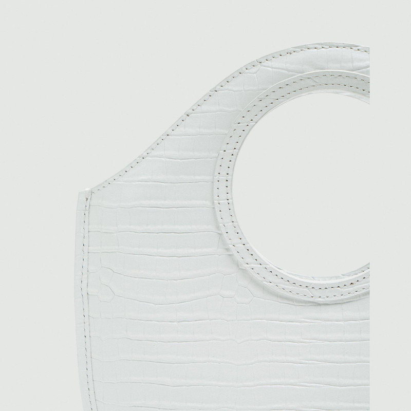 Mini Circle Bag in Embossed Leather 5