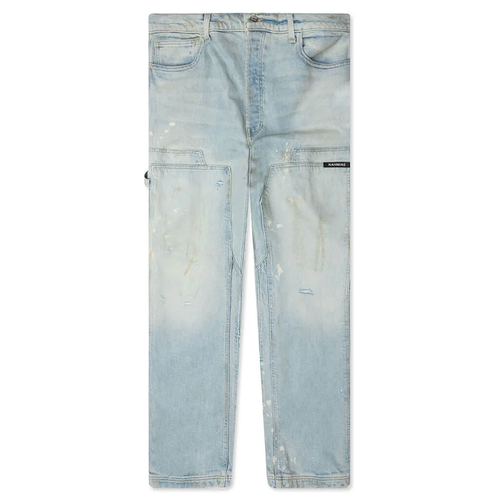 DENIM CARPENTER PANT - LIGHT BLUE - 1