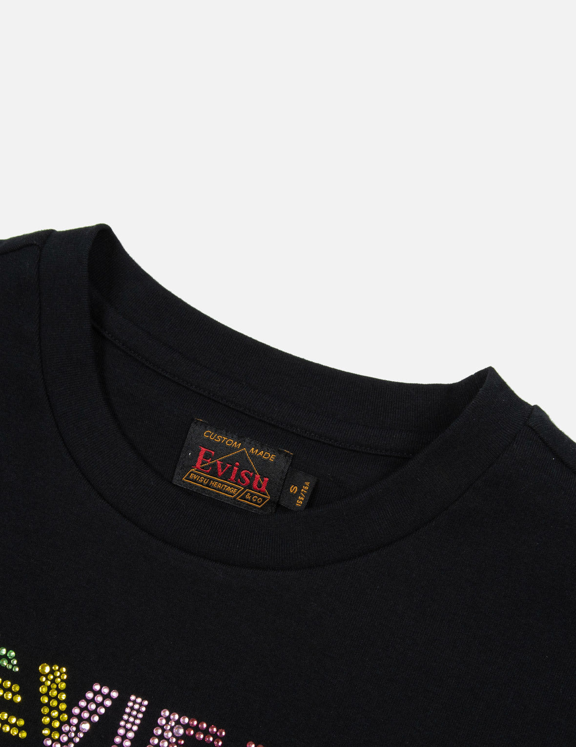 COLORFUL RHINESTONE LOGO SLIM FIT T-SHIRT - 8