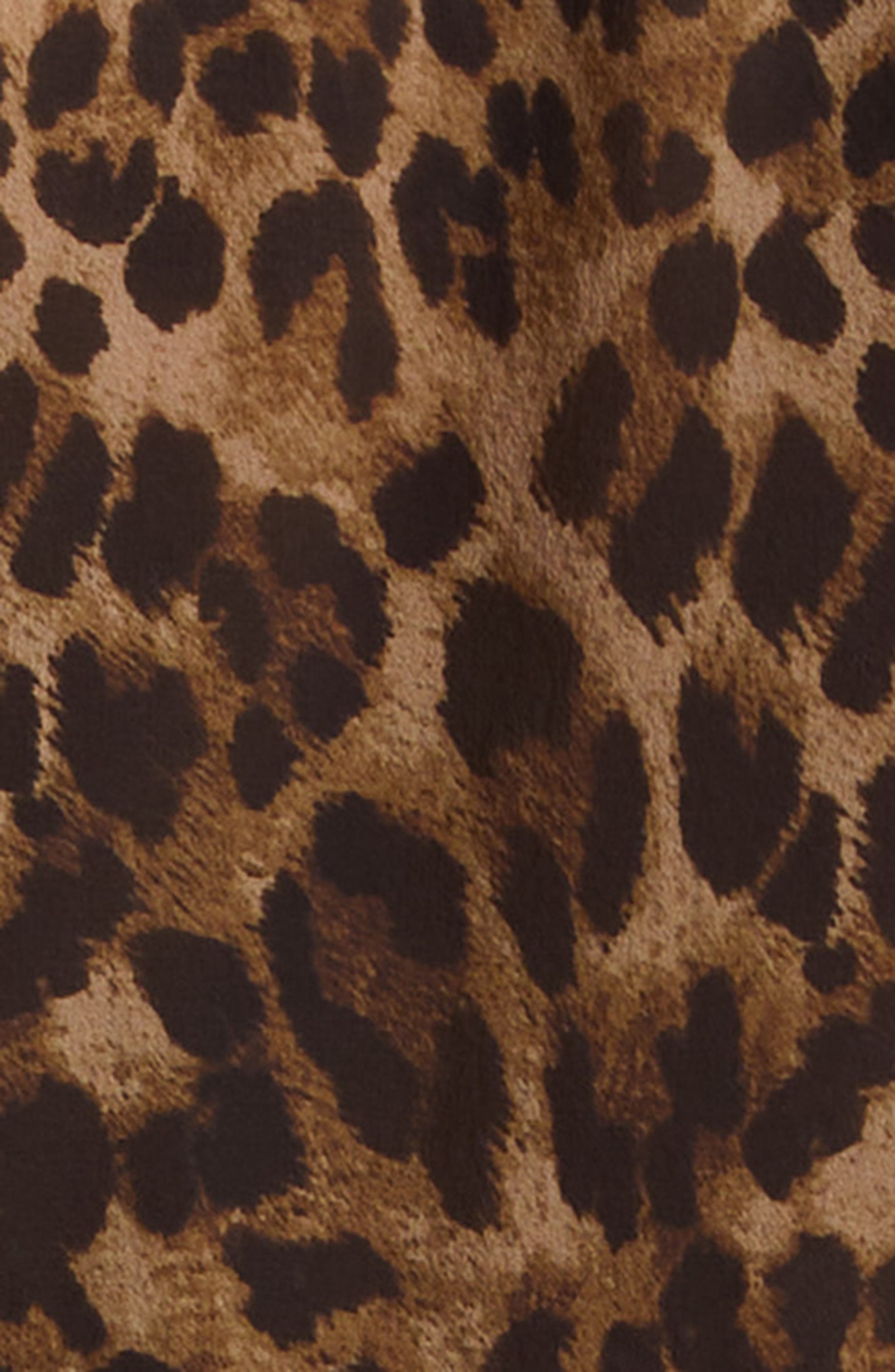 Nili Lotan Gaia Slim Fit Silk Shirt in Vintage Leopard Print at Nordstrom - 6