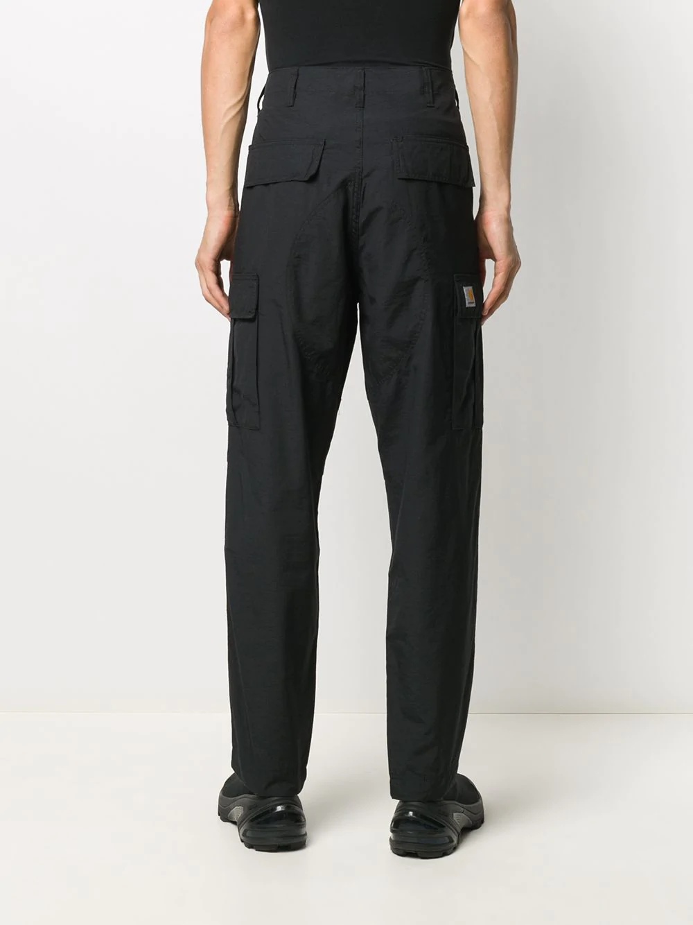 logo-patch cargo trousers - 4