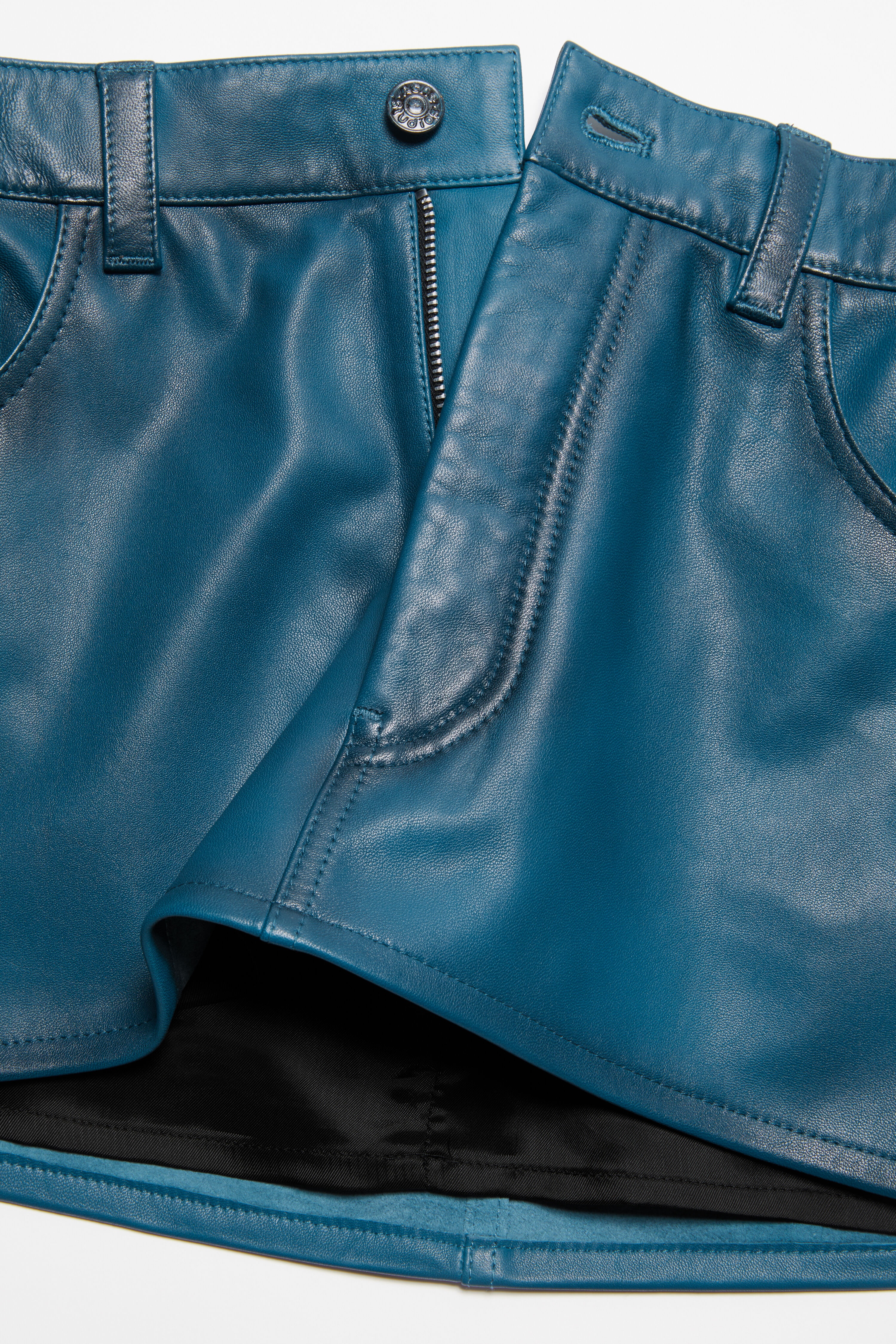 Leather skirt - Blue/black - 6