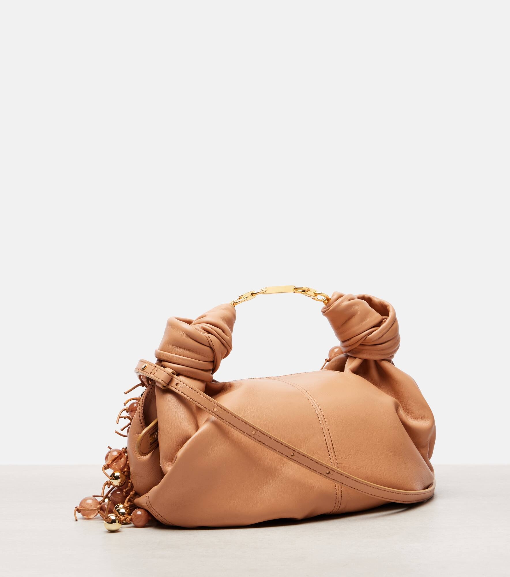 Foam beaded leather shoulder bag - 4