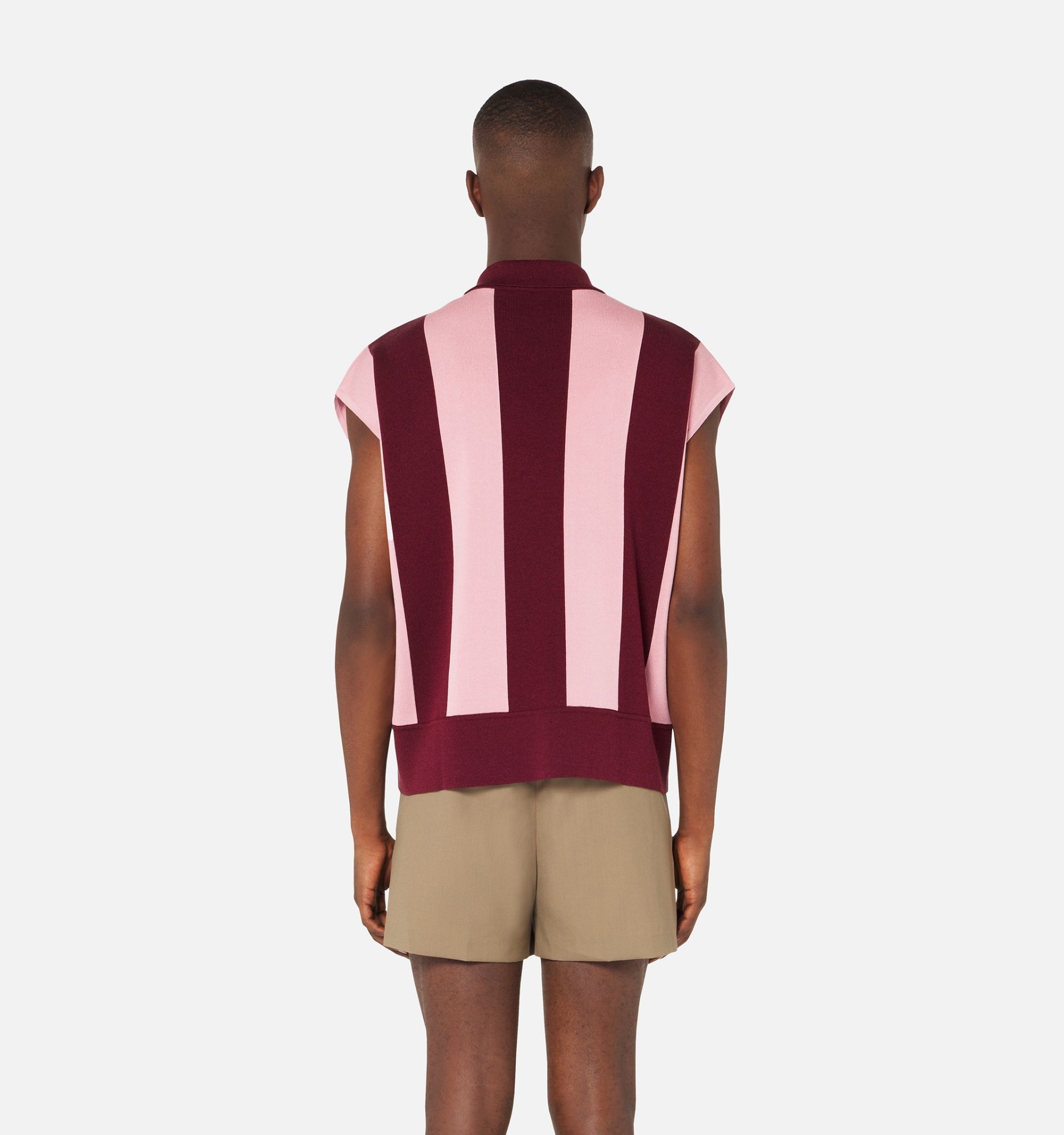 Sleeveless Striped Polo - 6