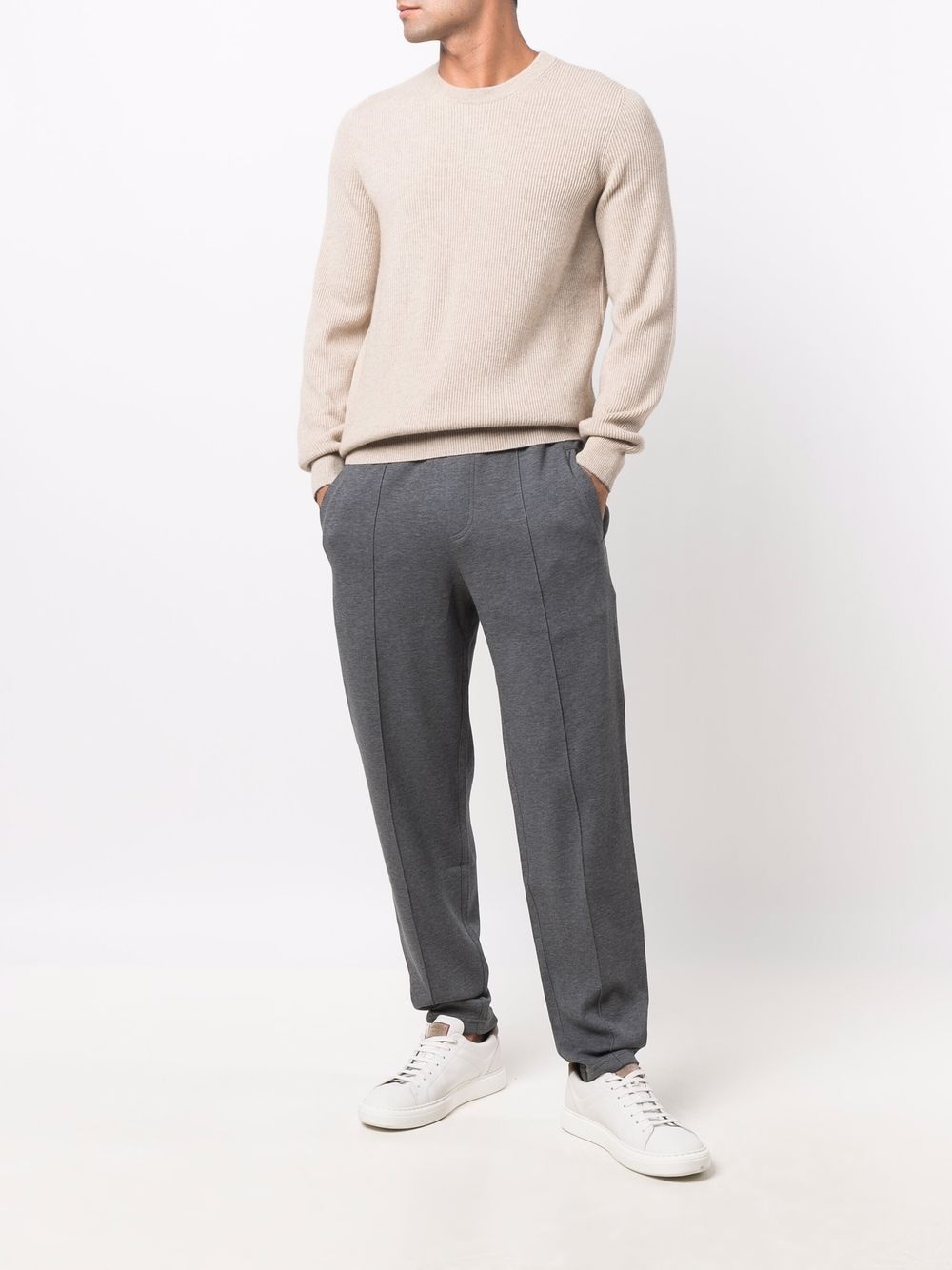 crew-neck knit jumper - 2