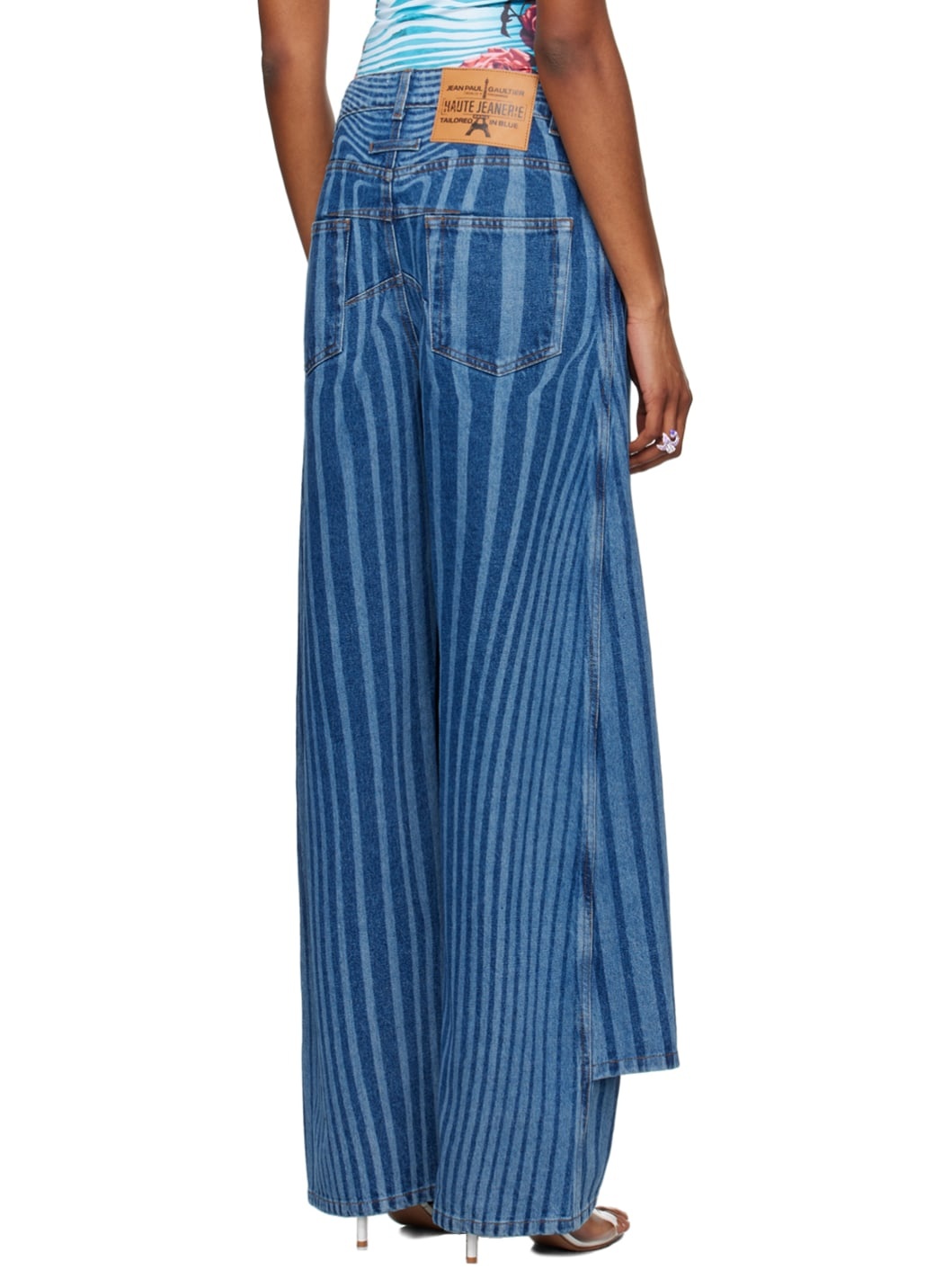 Blue 'The Denim Pant Skirt' Jeans - 3