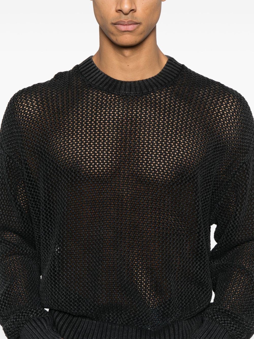 open-gauge sweater - 5