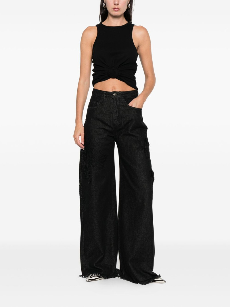 MARQUES’ALMEIDA embellished frayed jeans outlook