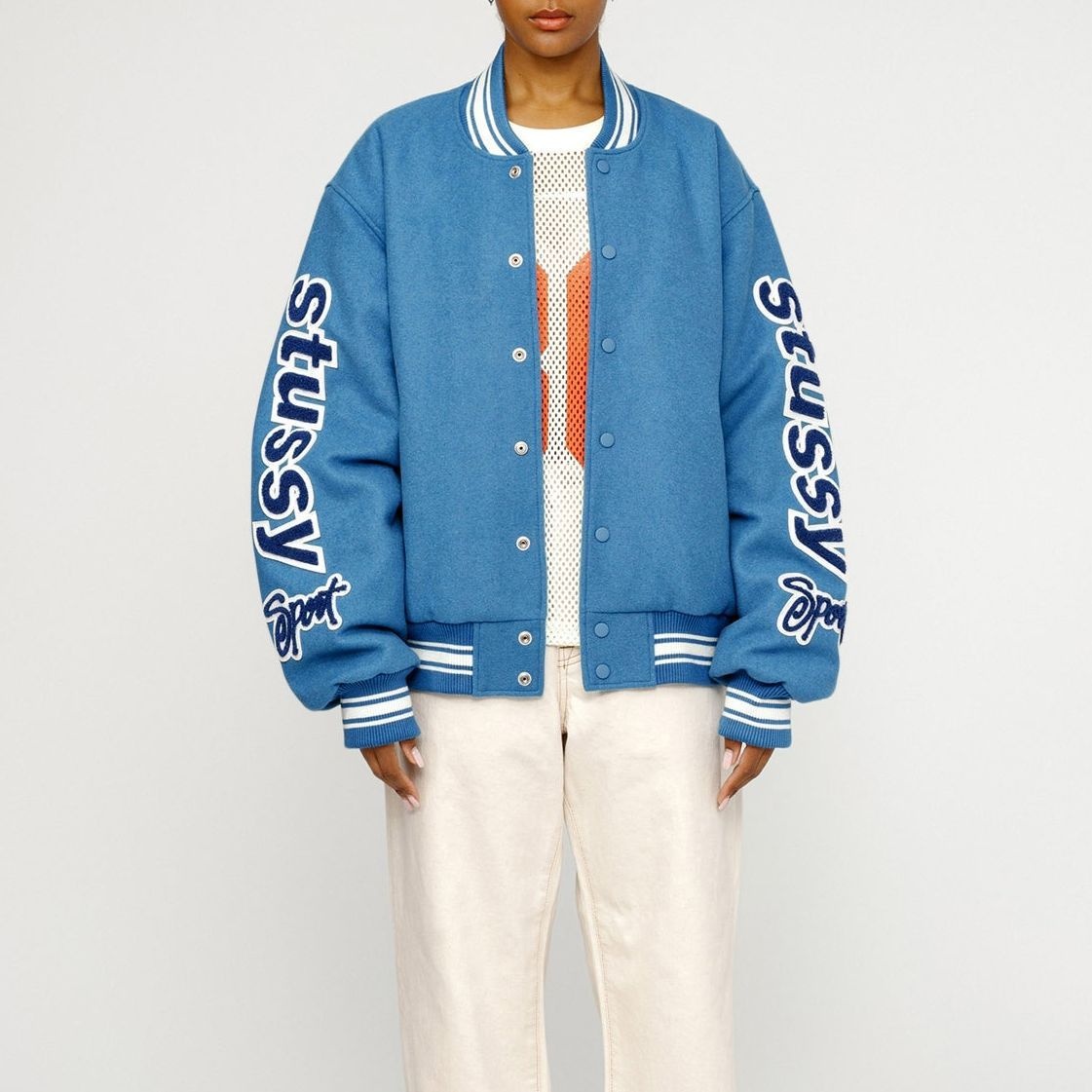 Stussy SS24 VARSITY Jacket 'Blue' 115748 - 3