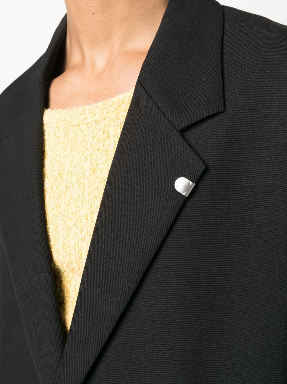 single-breasted wool coat - 5