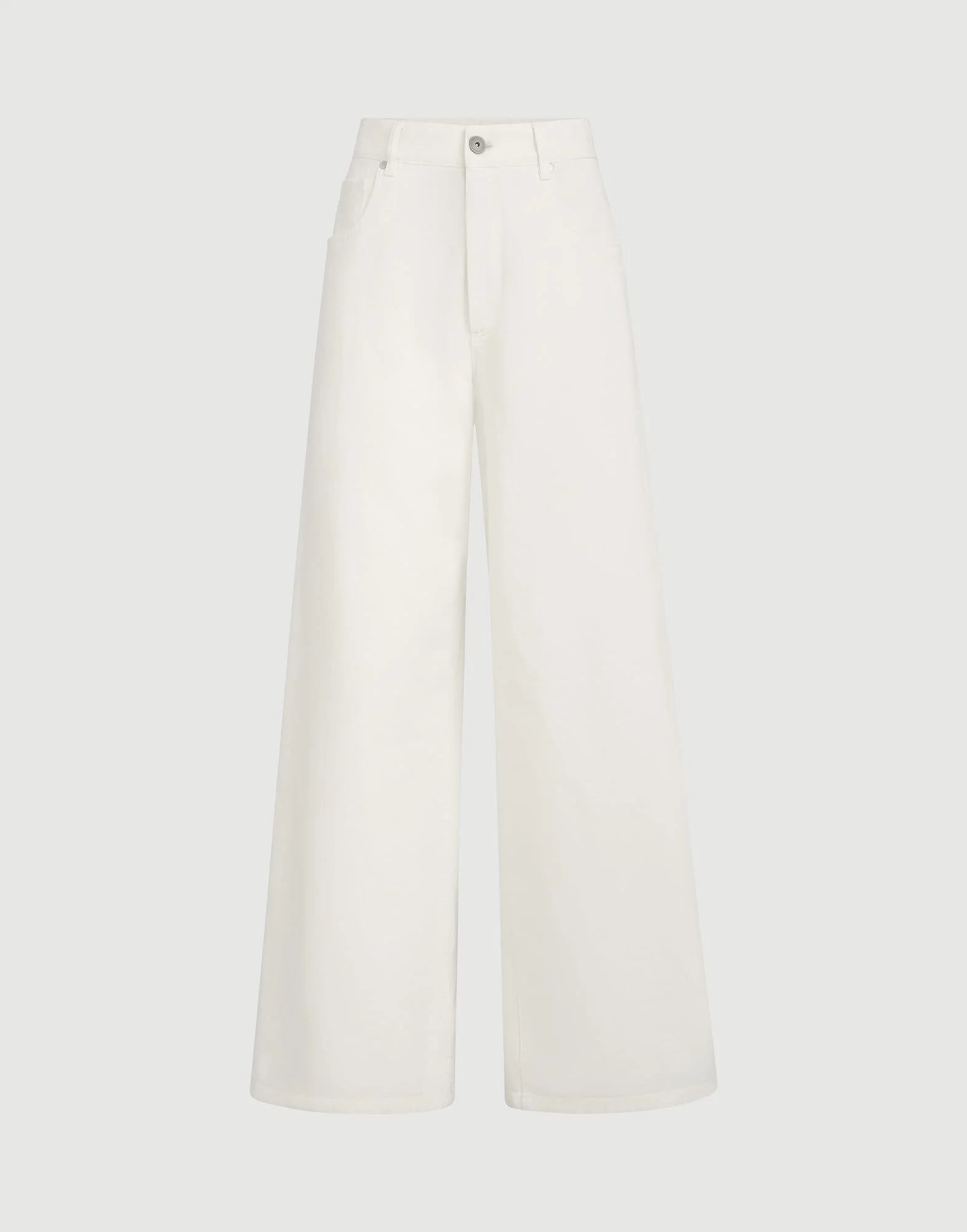 Dyed denim relaxed trousers with monili - 1