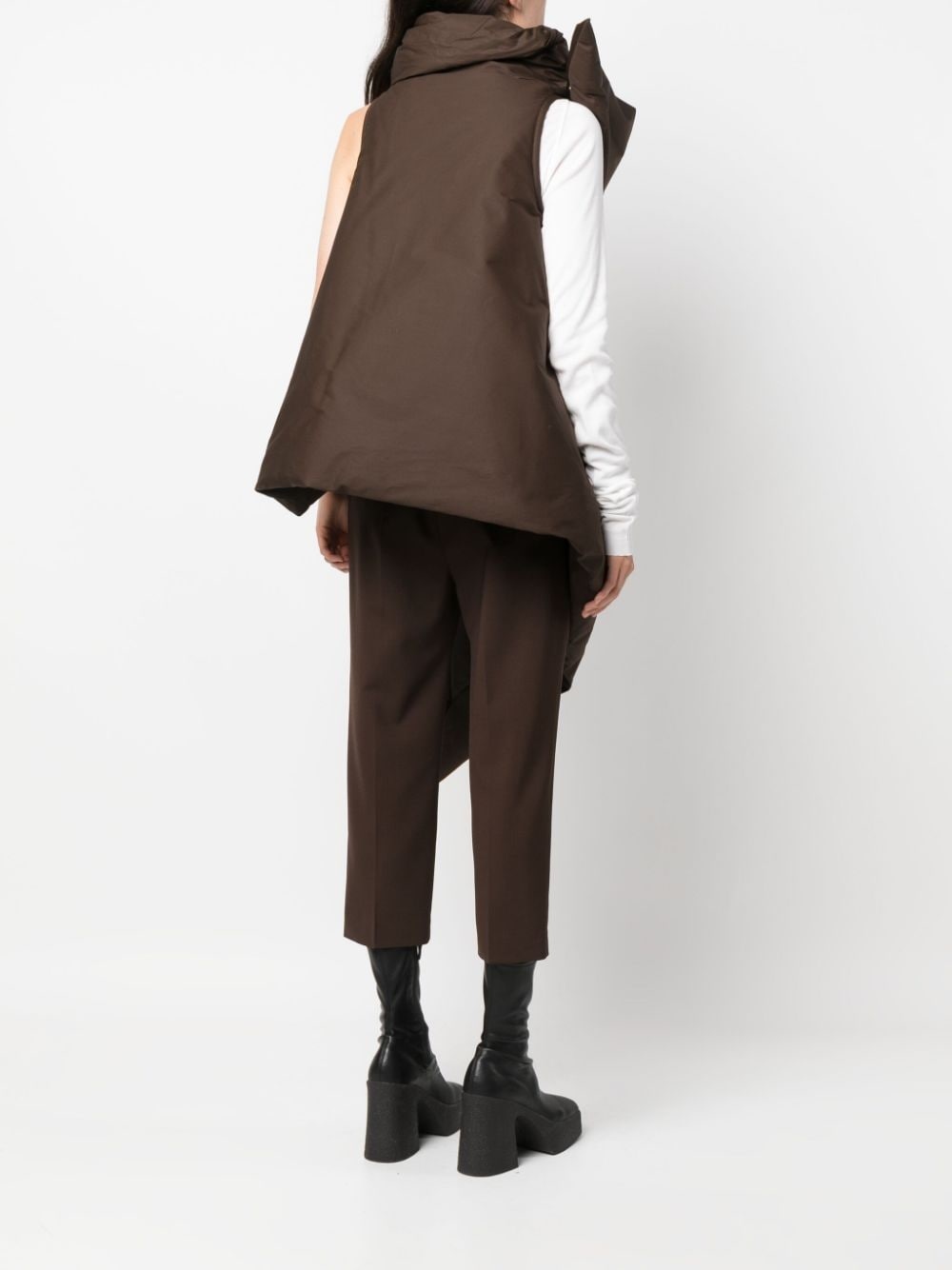 wrap-front puffer gilet - 4