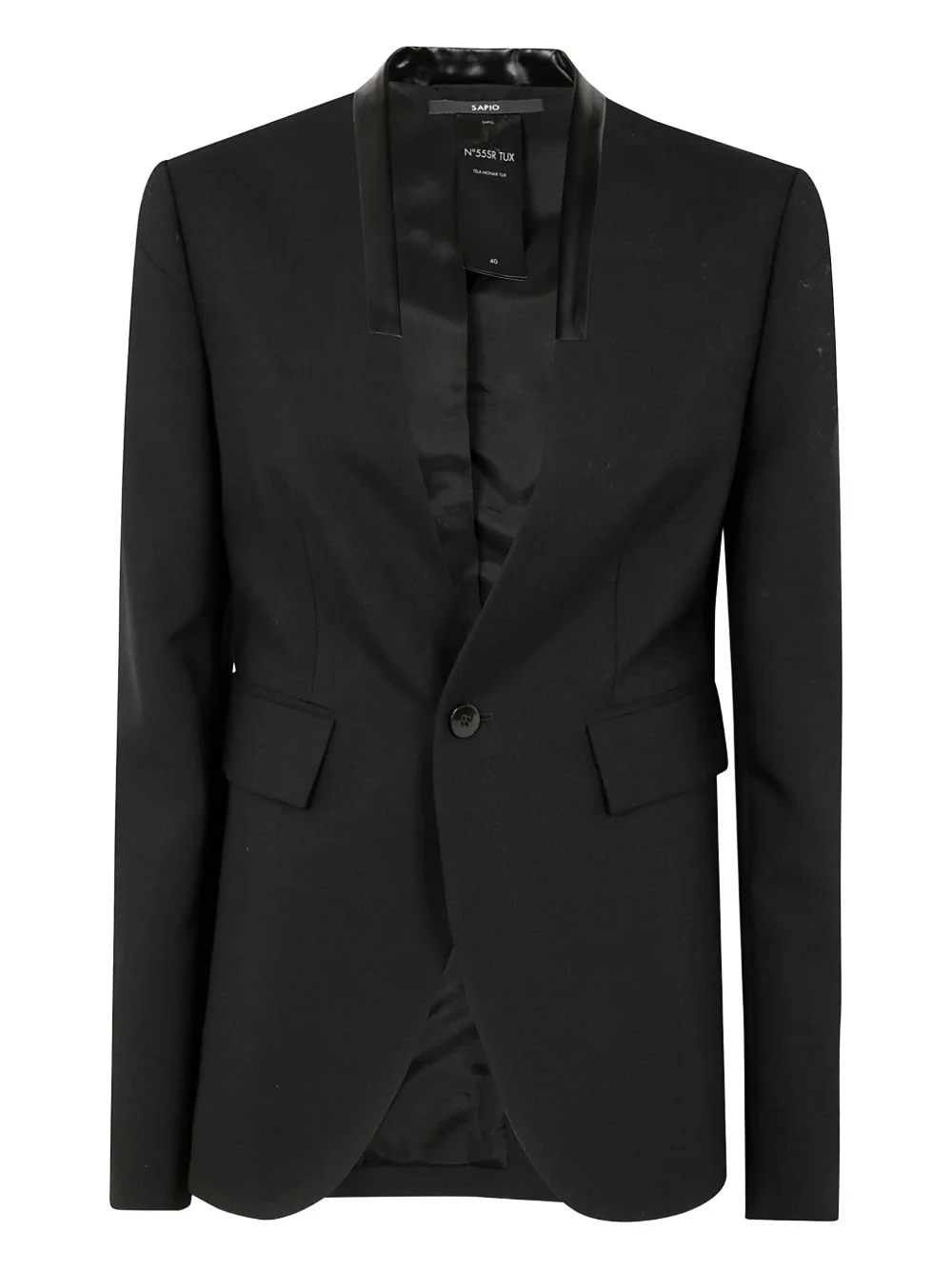 shawl-collar single-button blazer - 1
