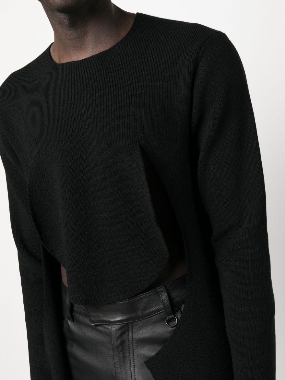 cut-out detail asymmetric jumper - 5